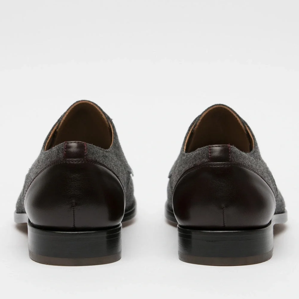 TAFT Gray and Brown Leather Sole Shoes